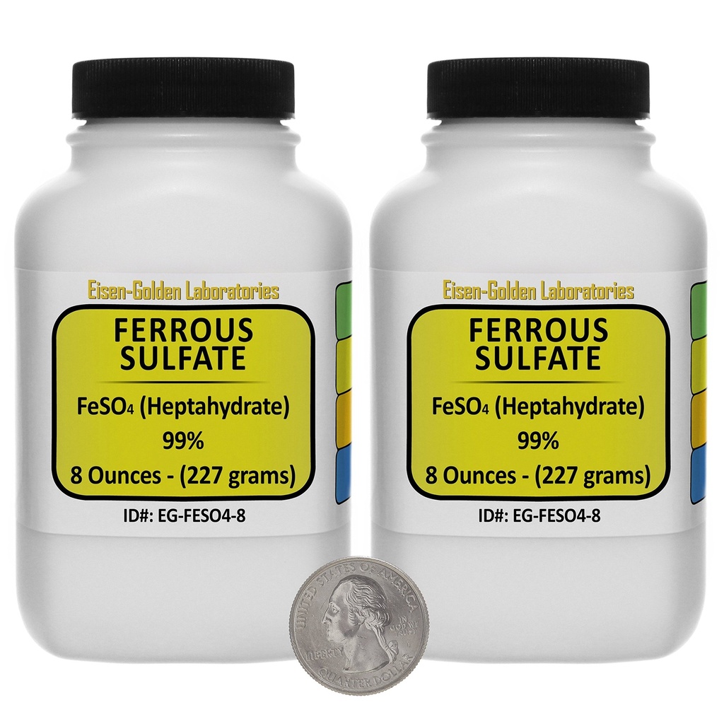 Sulfát železitý [FeSO4] 99% ACS grade Powder 1 Lb ve dvou lahvičkách se spořičem