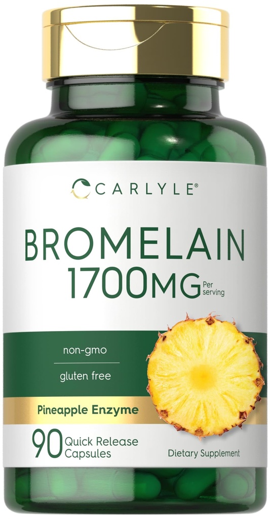 Carlyle Bromelain 1700 mg PHARMAN124; 90 tobolek PHARMAN124; Ananasový enzym dodatek PHARMAN124; Non- GMO a gluten zdarma