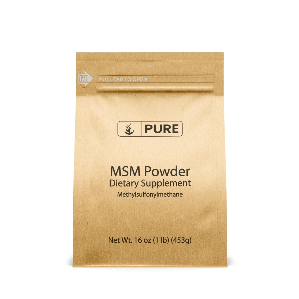 PURE ORIGINAL INGREDIENTS Methylsulfonylmethan (1lb) MSM, přírodní doplněk stravy síry