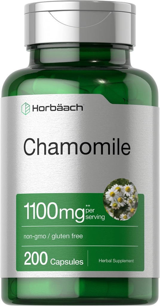 Horbäach Heřmánek Flower Extract 124; 200 pilulky 124; 1100mg Kapsle 124; Non- GMO, gluten zdarma dodatek