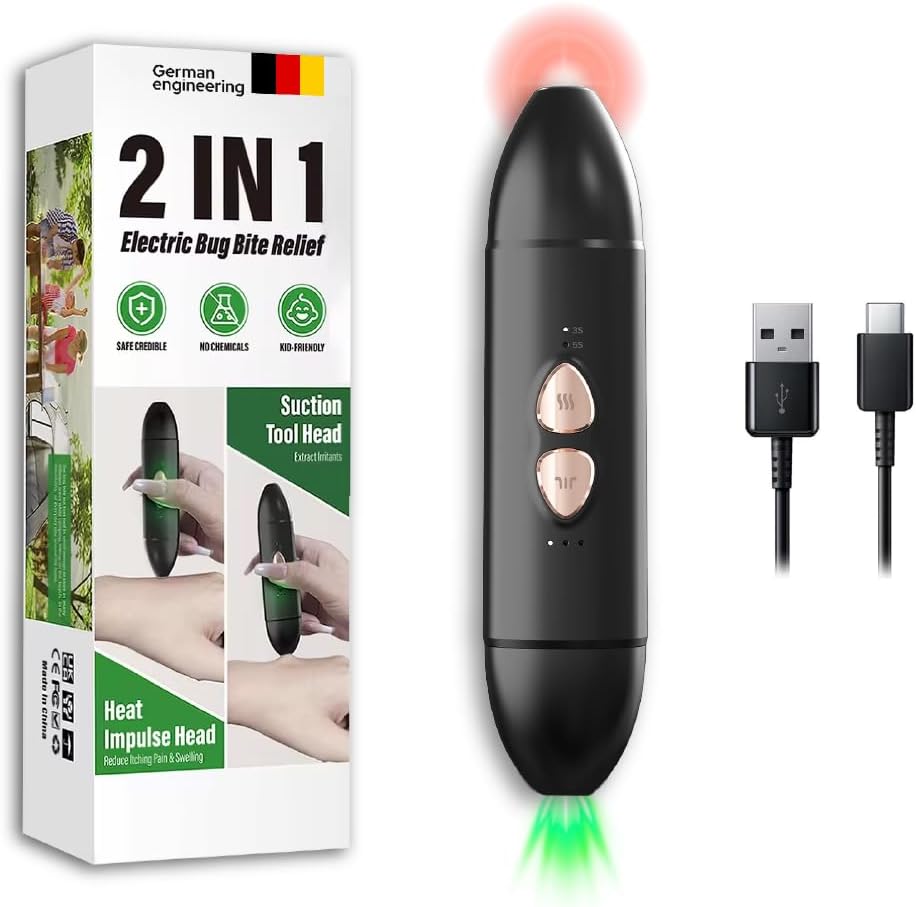 Insect Bite Relief Pen - Chemical- Free Heat Therapy for Mosquito Bites & Bee Stings CLAS124; Přenosný, opakovaně použitelný & Kids- Safe CLAS124; Instant Itch & Otok Relief
