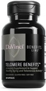 DAVINCI Labs Telomere Výhody - Dietní dodatek k podpoře zdravého stárnutí, antioxidačních hladin, paměťové a telemerázové aktivity * - s Astragalus Root Extract - Bezlepkové - 60 Zeleninové kapsle