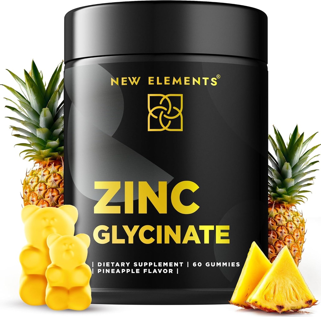 Glycinátové gumy pro dospělé 124; Zinek doplňky 50mg 124; Podporuje imunitní zdraví 124; Metabolismus 124; Doplněk pro péči o pleť 124; Vegan 124; Non- GMO 124; Gluten- free 124; Přírodní ananasový flavor 124; podle nových prvků