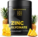 Glycinátové gumy pro dospělé 124; Zinek doplňky 50mg 124; Podporuje imunitní zdraví 124; Metabolismus 124; Doplněk pro péči o pleť 124; Vegan 124; Non- GMO 124; Gluten- free 124; Přírodní ananasový flavor 124; podle nových prvků