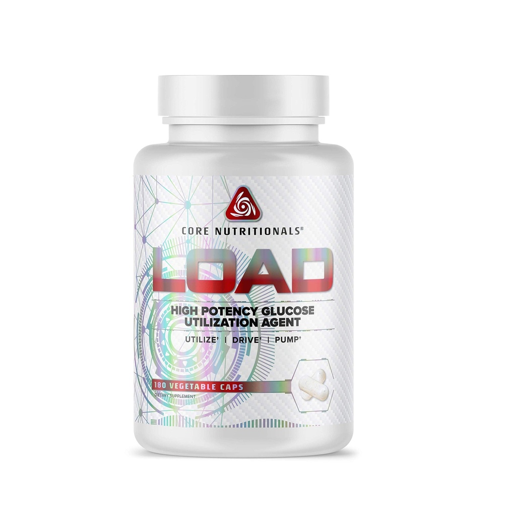 Jádro Nutriční látky Load Platinum High Potency Glucose Utilization Agency with Berberine + Green Coffee Extract to Promote Carbohydrát Absorption and Glucose Dispersation, (180 Caps)