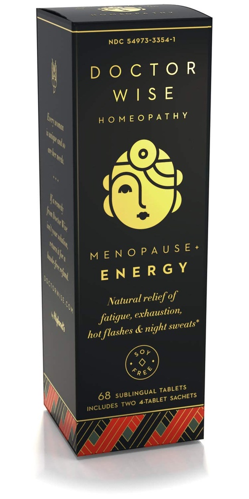 Hylandova menopauza Přírodní homeopatická úleva únavy, vyčerpání, návaly horka a noční pocení, Dr. Wise Menopauza Energy, 68 Rychlé rozpuštění tablet