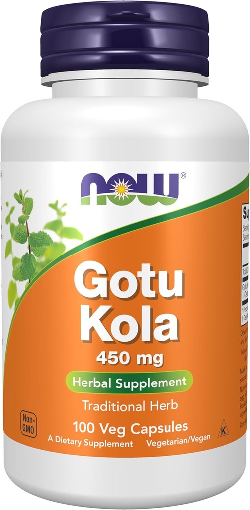 Nyní Potraviny doplňky, Gotu Kola (Centella asiatica) 450 mg, Bylinný dodatek, 100 Veg Kapsle
