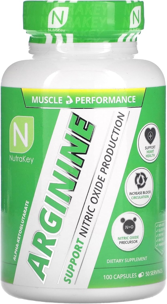 NutraKey Arginine 500 mg, 100 Počet