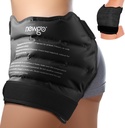 NEWGO Ice Pack for Hip Replacement Surgery, Gel Cold Pack Hip Ice Wrap for Hip Bursitis, Sciatica, Flexor Pain, Zánět, Otok - Černá
