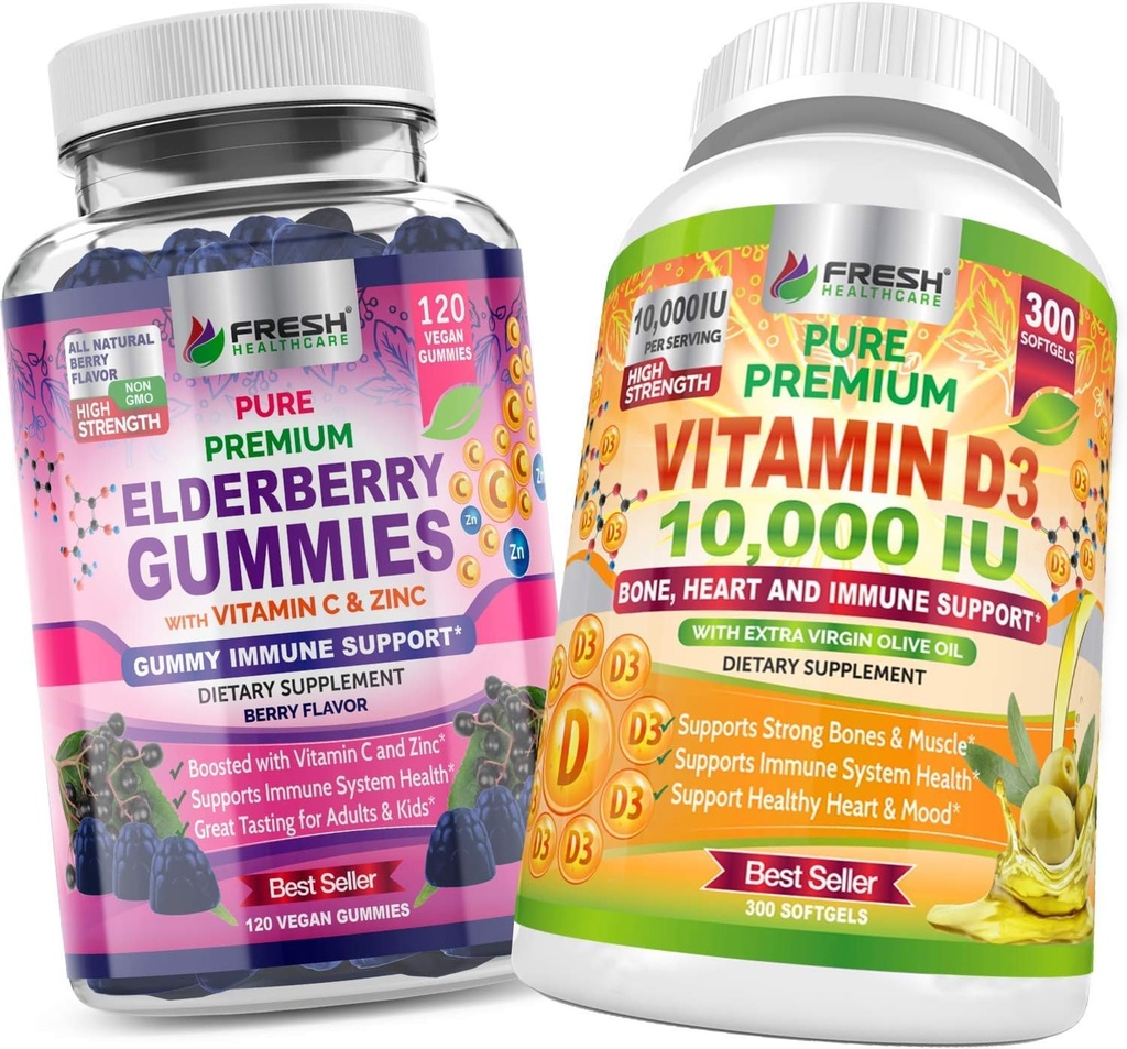 ČERSTVÉ ZDRAVOTNÍ PÉČE Žvýkačky a vitamín D - Bundle