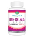 Nejlepší Země Naturals Time Release Kofein s L-Tyrosin, Vitamin B6, Vitamin B12, Thiamin & Více - Energetický dodatek pro ženy a muže - 40 Počet