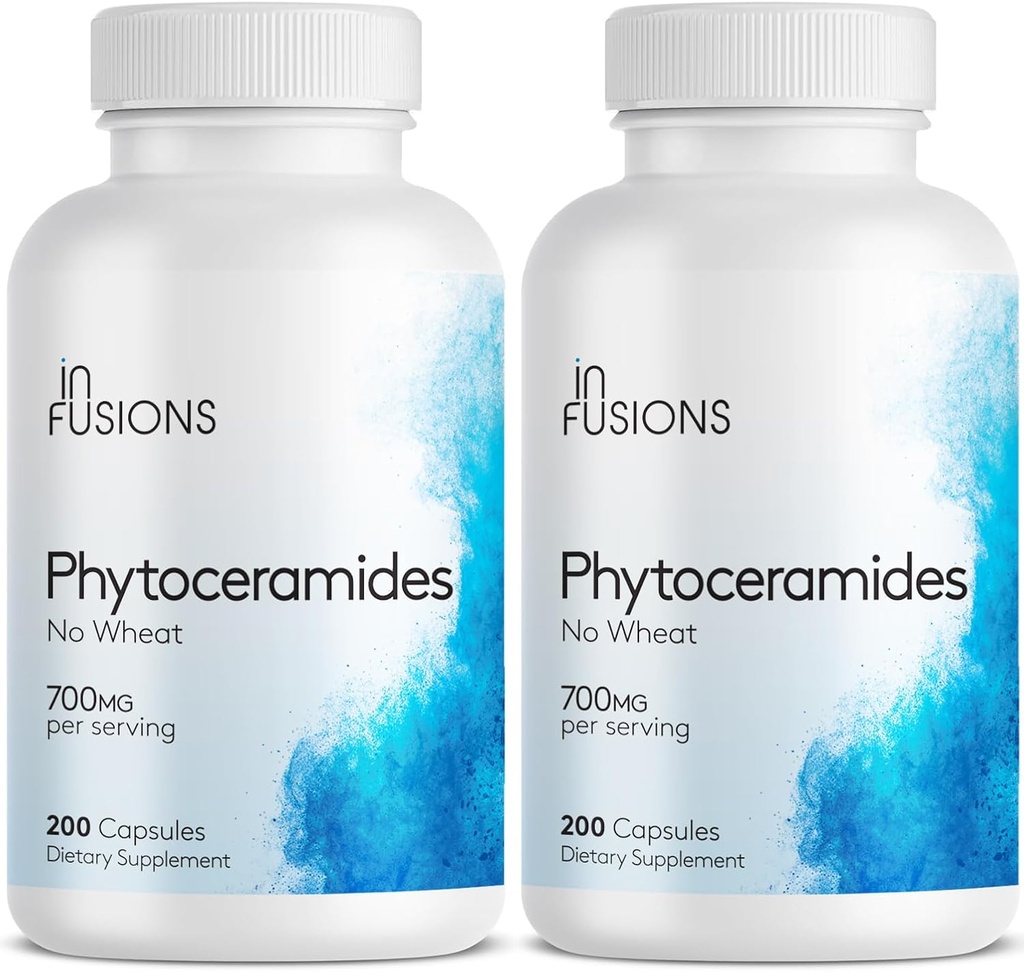 Phytoceramidy 200 Kapsle Opravy kůže Omlazení Anti- Aging Podpora Plant- odvozené ceramidy 700mg gluten Free Non- GMO (2)