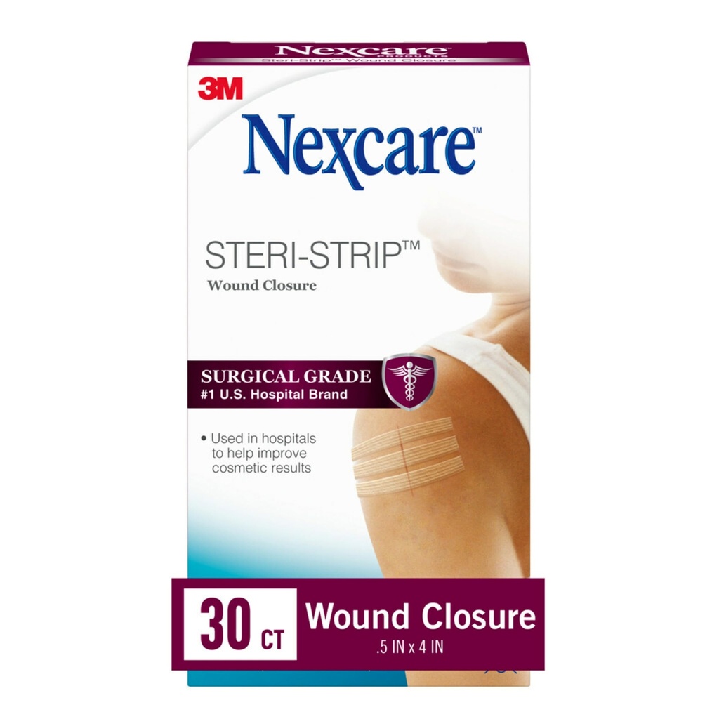 Nexcare Steri- Strip zranění Closure, Dýchatelné pruhy Držet malé rány pevně uzavřené, Great po sutures nebo staples - 30 ran Closures
