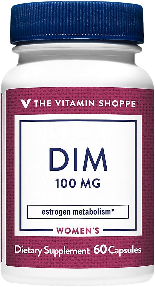 Vitamin Shoppe DIM 100MG s bioperine Black Pepper Extract, podporuje Estrogen metabolismus pro ženské zdraví (60 Kapsle)