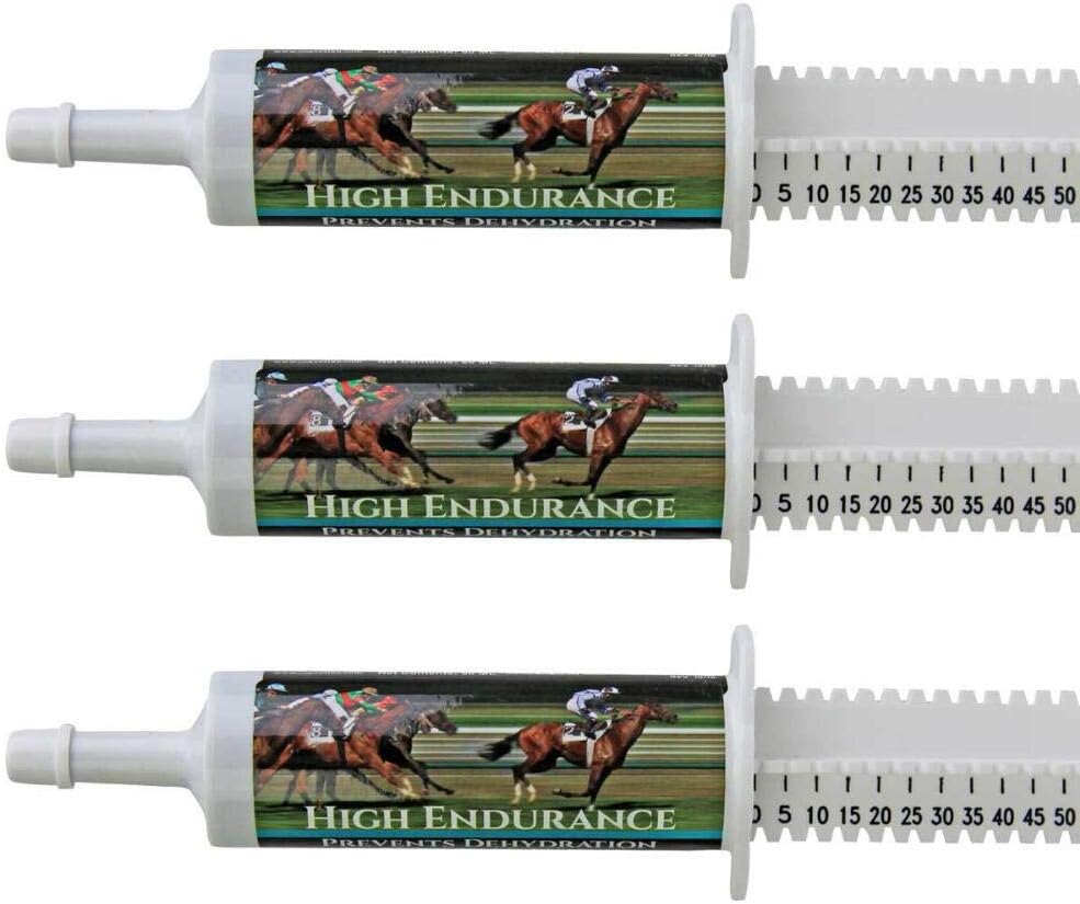 Vysoký Endurance Oral Paste Koňský dodatek pro koně - 3-Pack. Elektrolyty, vitaminy a minerály pomoci zabránit dehydrataci. Tři 60- ml Easy- dávkovací stříkačky. Cox Veterinary Lab. Made in USA.
