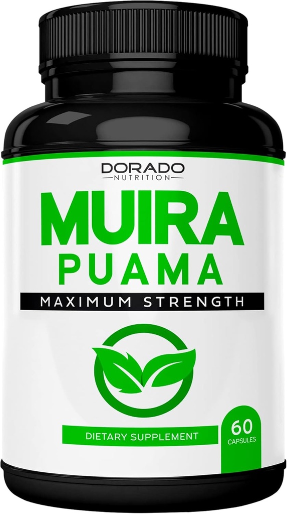 Muira Puama Root Extract 1000mg pro muže a ženy - Premium Kapsle - 60 Počet - Zero Fillers - Třetí Pary Tested - Gluten Free & Non- GMO - USA Made - Quality Garance - Testováno pro potenci a čistotu