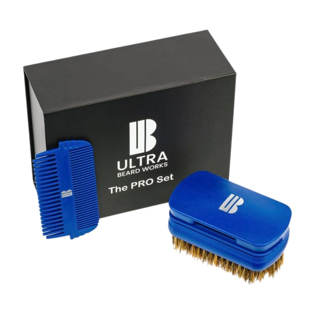 Magnetizovaný 'Pro' Beard Kit - Ultimate 3-in-1 Detacable Set se zrcadlem, Boar Bristle Brush, a dvě směsi