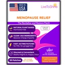 Menopauza & Perimenopauza Relief Patch - Hot Flash, Mood & Symptom Support - Black Cohosh, Ashwagandha & More - 30 Topical Patches - USA Made by Live to Shine