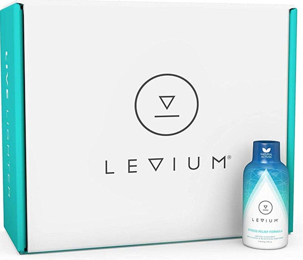 Levium Calming Stress Relief vitamin dodatek 124; Natural Mood Booing Liquid Shots (30 Day Supply)