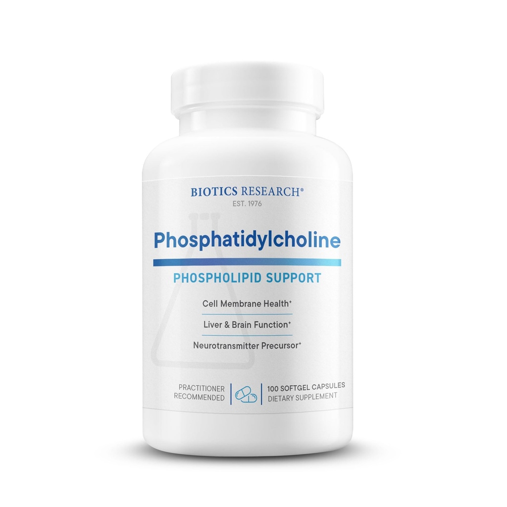 Biotika Výzkum Fosfatidylcholin 420 mg / softgel, Zdravá kognitivní funkce, Odvozené z Lecithinu, Obsahuje Cholin pro neurotransmiter Acetylcholin, 100 Služeb