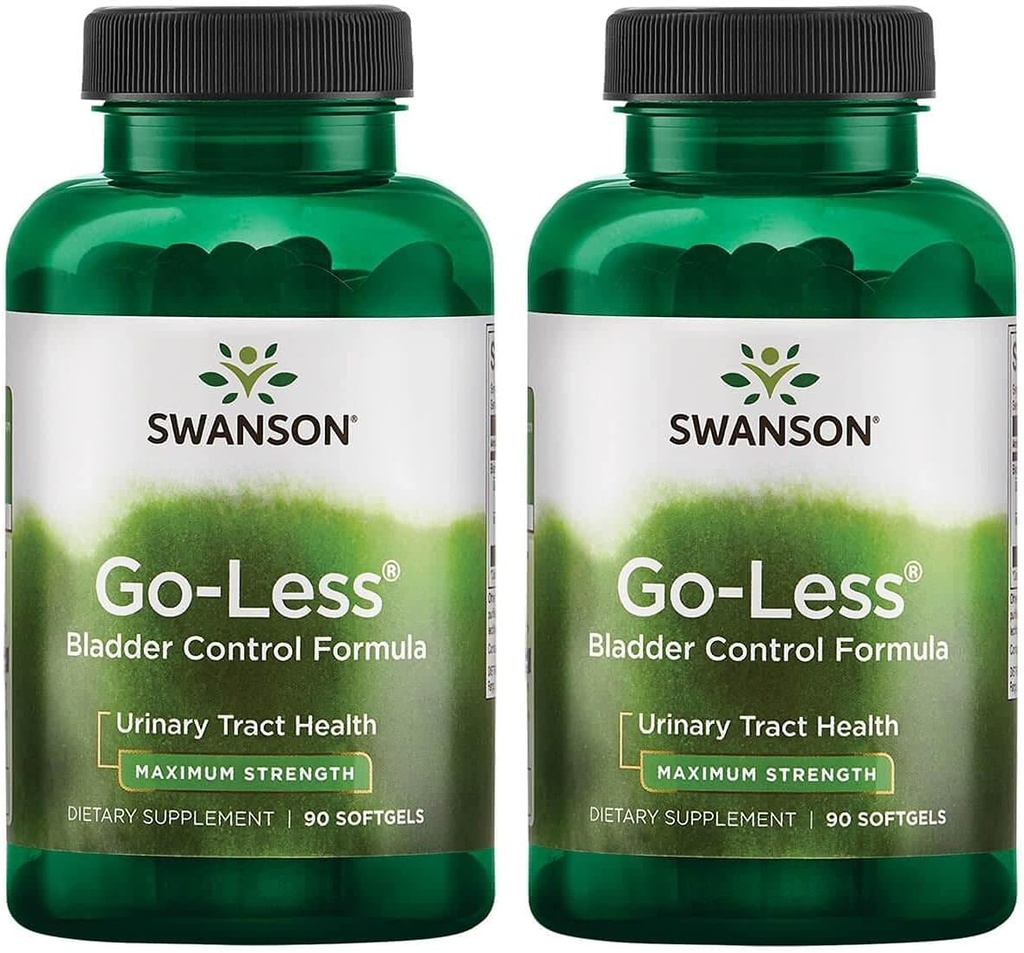 Swanson Go- méně močové měchýře Control Formule - Promotes Močové Tract Zdraví a Zdravé močové měchýře Podpora - Přírodní doplněk pro dospělé s dýňovým semenem Extract - (90 Softgels) 2 Pack