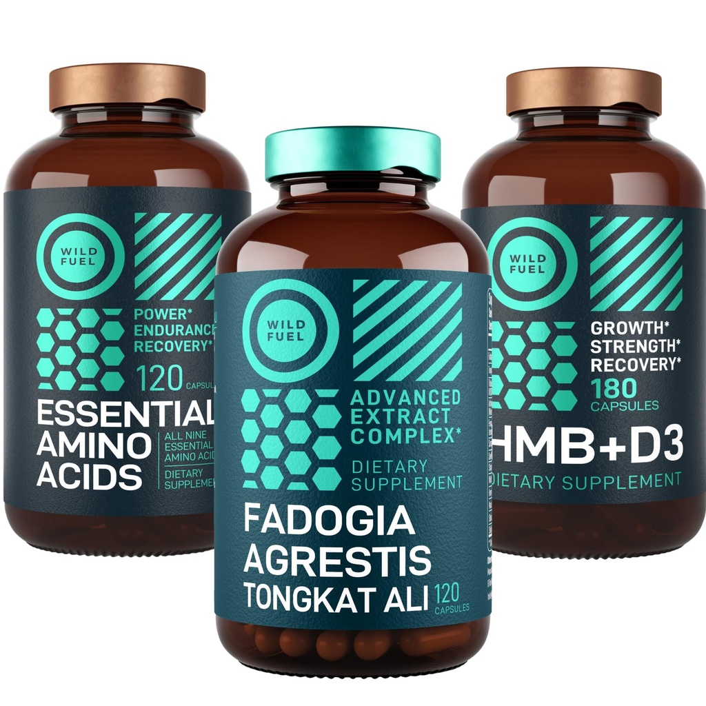 WILD FUEL Amino Acids, HMB a Fadogia Agrestis Complex Power & Potencial Bundle