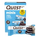 Quest Nutrition Mini Cookies & Cream Protein Bary, 8g protein, 1g cukr, 2g čisté sacharidy, gluten zdarma, 14 Počet