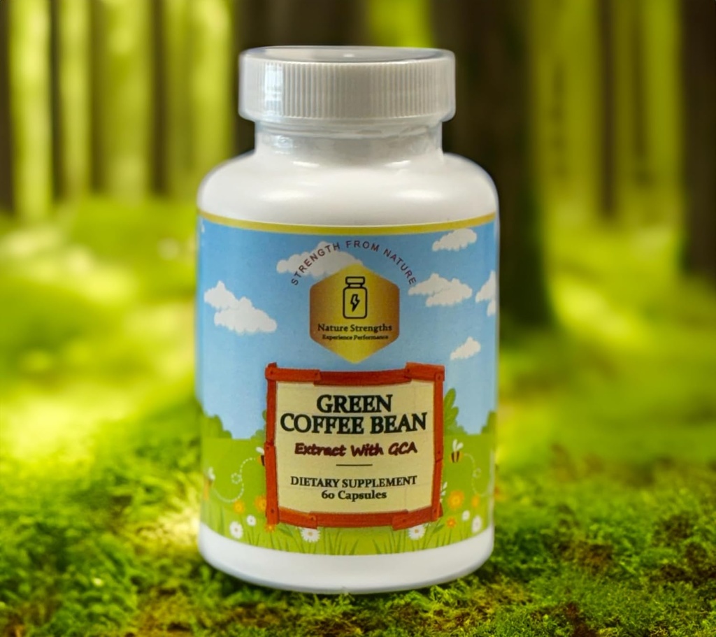 Premium Green Coffee Bean Extract s 50% GCA - 800mg na servírování, přírodní antioxidační podpora - 60 Veggie Kapsle - Made in FDA Registered Facility, USA