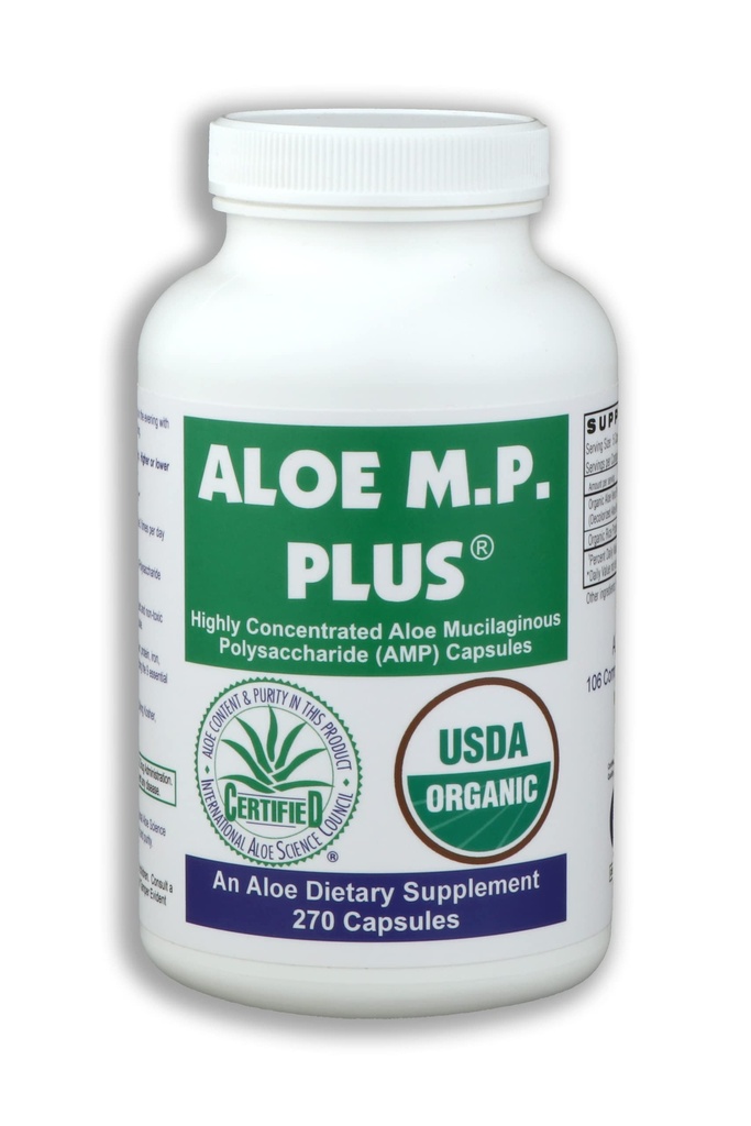 Kapsle, USDA Organic Aloe Vera Polysaccharides AMP Dodatek pro stravitelné a imunitní zdraví