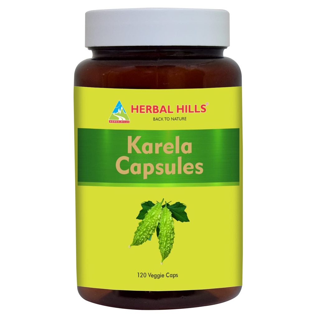HERBAL HILLS Bitter Melon / Bitter Gourd / Karela Kapsle (Momordica Charantia)