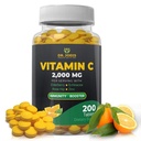 Imunitní podpora Dr. JOEL Vitamin C 2000 mg - 200 Tablet - se zinkem, bezinky, Rose Hip, Echinacea - Zvyšuje imunitní systém - Vyrobeno v USA