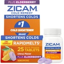 Zicam Cold Remedy Zinek RapidMelts, Elderberry Citrus Flavor, Homeopatické, Cold Shortising Medicine, Shortens Cold Trvání, 25 Počet