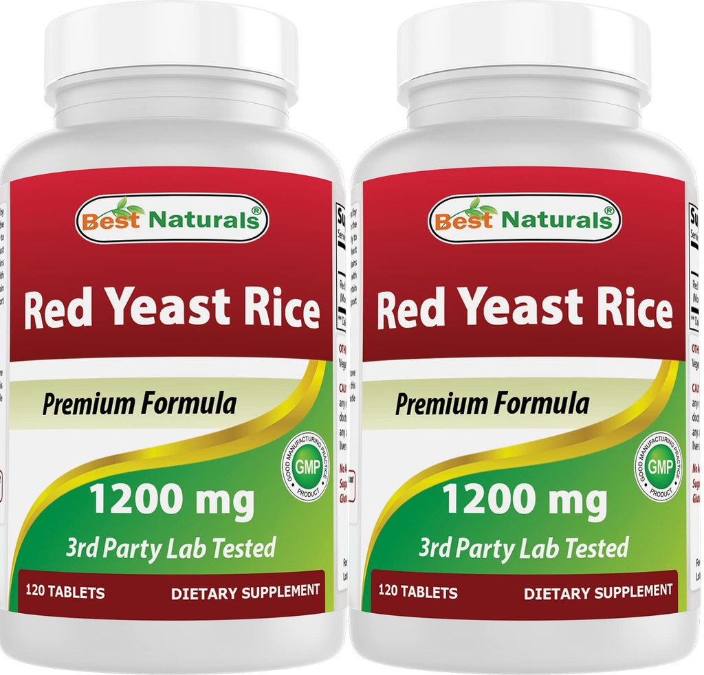 Nejlepší Naturals Red Yeast Rice 1200 mg (Non- GMO) 120 tablet (120 kusů)