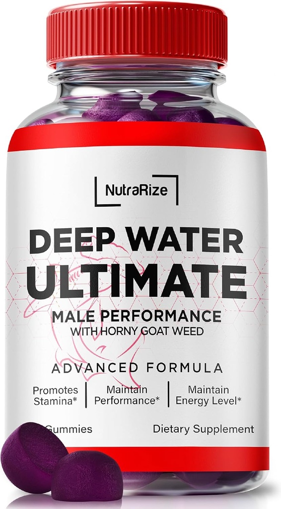 NutraRize Deep Water Ultimate Mužské gumy - Oficiální Deep Water Mužské Essentials, Premium Deepwater Ultimate Gummy pro muže, Deep Water Ultimate Mužské Gummy, Performance Review (60 Gummies)