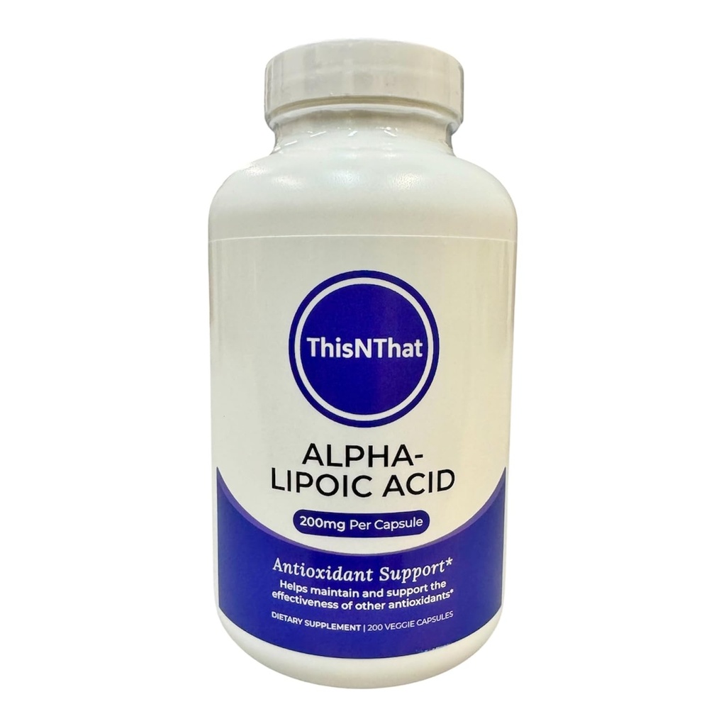 Tento doplněk stravy Support Bundle: (2) 200mg 100 ct Lahve Alpha Lipoic Acid Tip Card