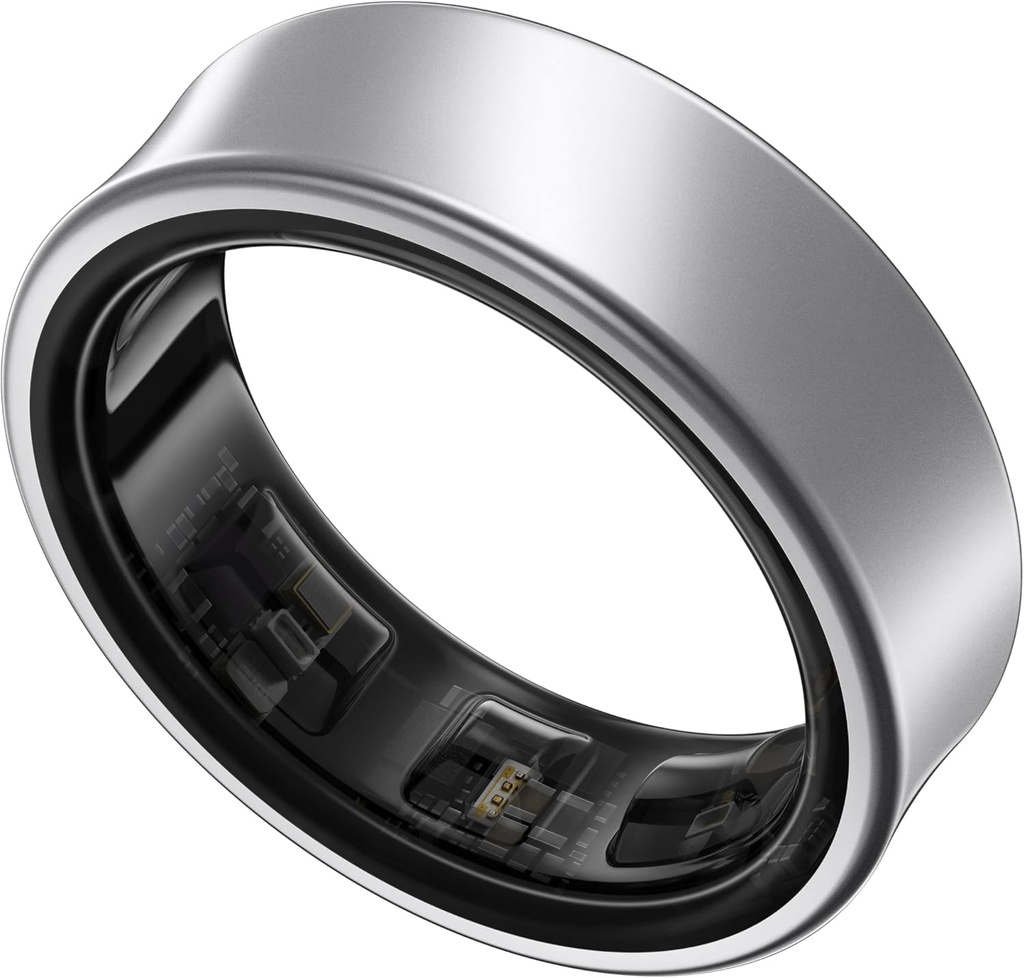 SAMSUNG Galaxy Ring, AI Smart Ring, Velikost první w / Sizing Kit, No App Subscription, Fitness Monitor, Sleep Tracker, Až 7- denní baterie, Velikost 8, Titanium Silver [US Version, 1Yr Výrobce Záruka]