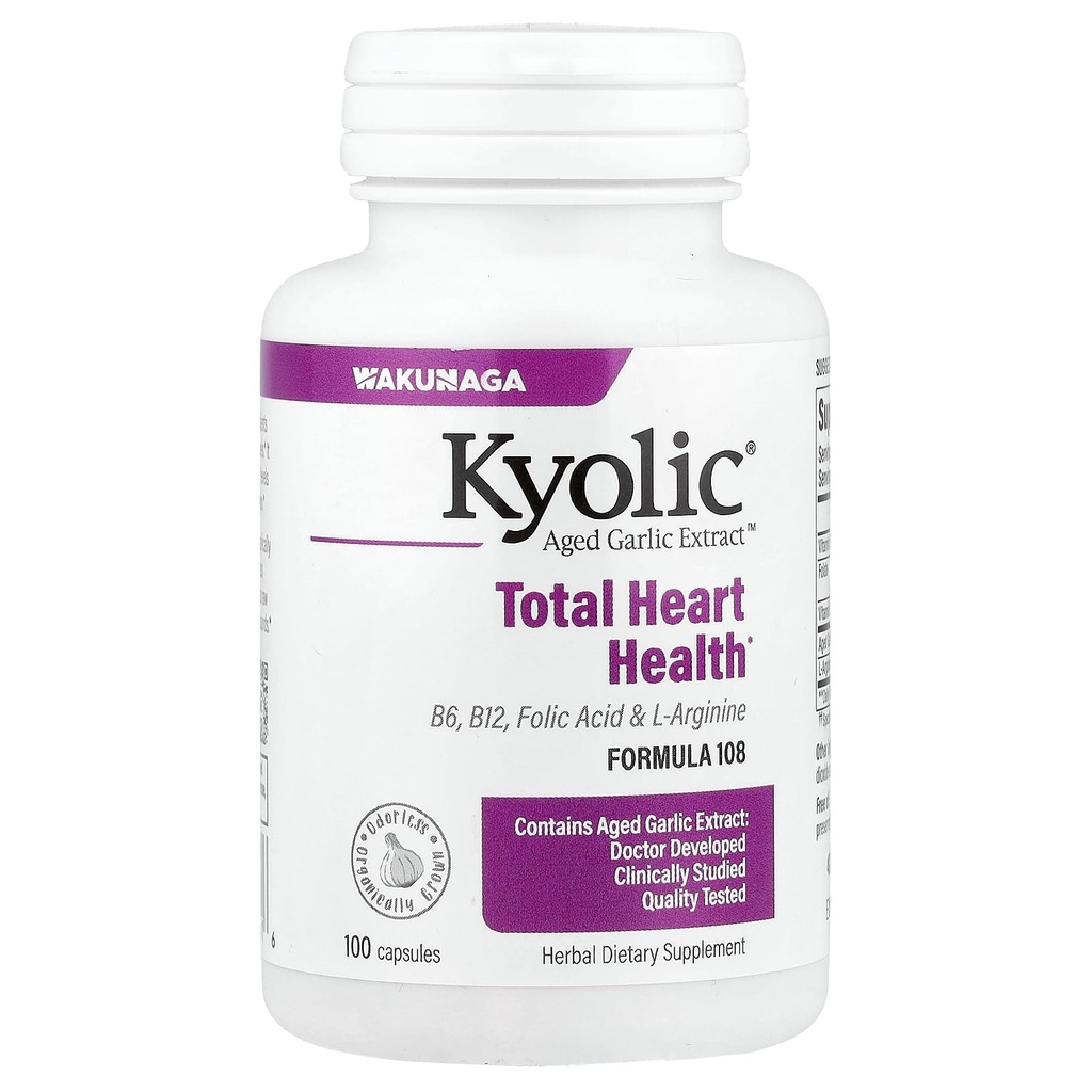 Kyolic Aged Česnek Extract Celkový srdeční zdraví Formule 108 - 100 Kapsle