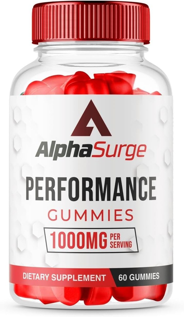 (1 balení) AlphaSurge Gummies pro muže, Alpha Surge Advanced Formule Gummies s 1000 MG žvýkací, AlphaSurge přírodní ingredience Gummies (60 gummies)