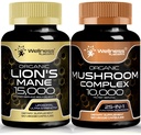 WELLNESS LABSRX Lions Mane Dodatek Kapsle a Houbové Kapsle 124; Bundle