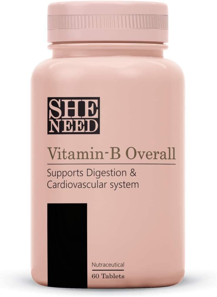 Vitamin- B celkový komplex s vitaminem B1, B2, B3, B5, B6, B7, B9, B12 s VIT-C pro energii, krásné vlasy 124; kůže a nehty Digestion 124; Nurtifikovat zdravý fungování pro muže a ženy 124; 60 Veg tablety