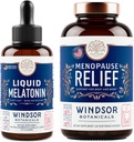 WINDSOR BOTANICALS Menopauza Multivitamin a tekutý melatonin 3 mg - Ženský balíček na podporu zdraví