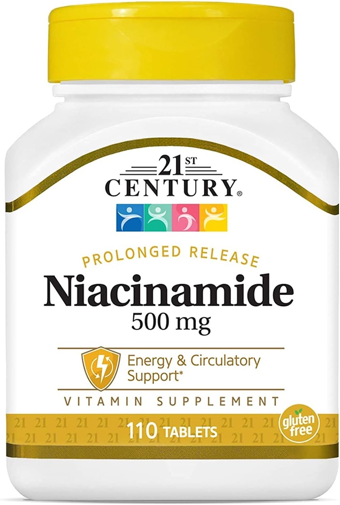 21. Století Niacin 500 Mg Flush zdarma Kapsle, 110- Počet (balení po 3)