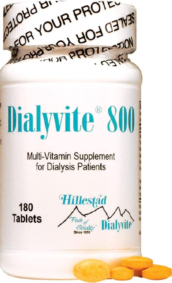 Dialyvite 800 Multi- Vitamin dodatek pro dialýzu Pacienti, 180 Tablety