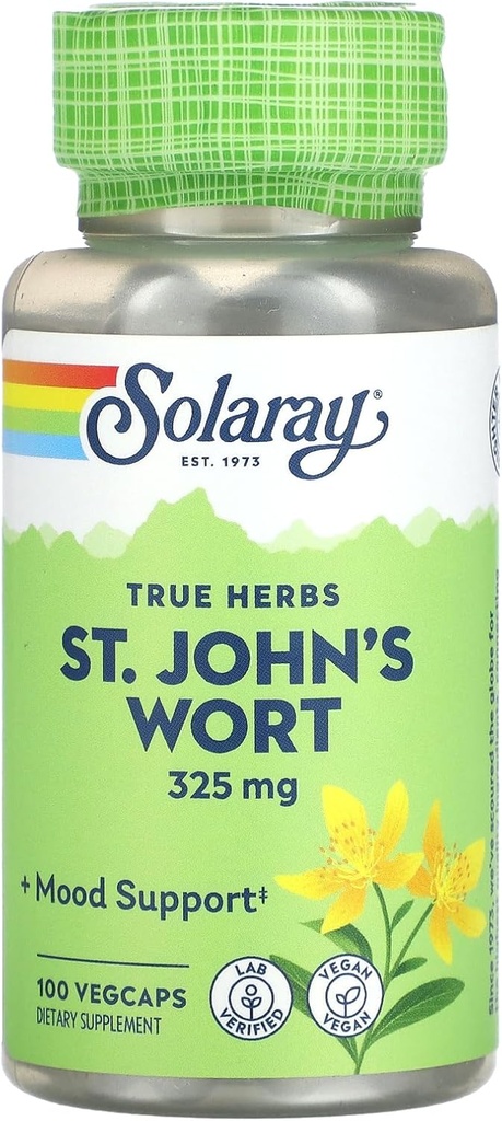 Solaray True Herbs St. John 's Wort, 325 mg, 100 VegCaps