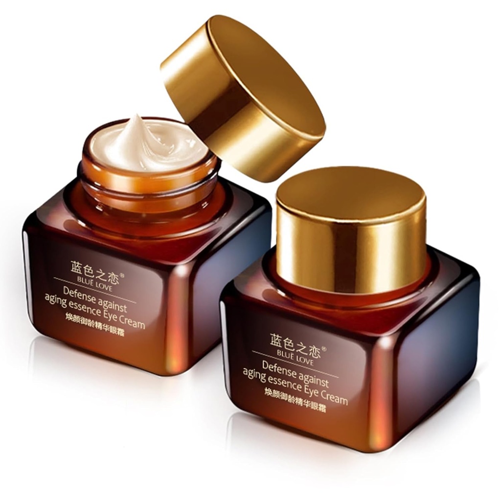 BLUE LOVE 2PCS Anti- Aging oční krém - snižuje tmavé kruhy & Puffiness Under- Oční vaky - Moisturizace & Fast- Absorbování vrásky léčby mužů a žen