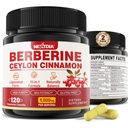 2 Pack 1500mg Liposomal Berberine HCL s Ceylon Skořice Hořký Melon, Organic Berberine Komplexní doplňky s Banana Leaf, Podporuje imunitní & stravovací - Vegan 240 Kapsle