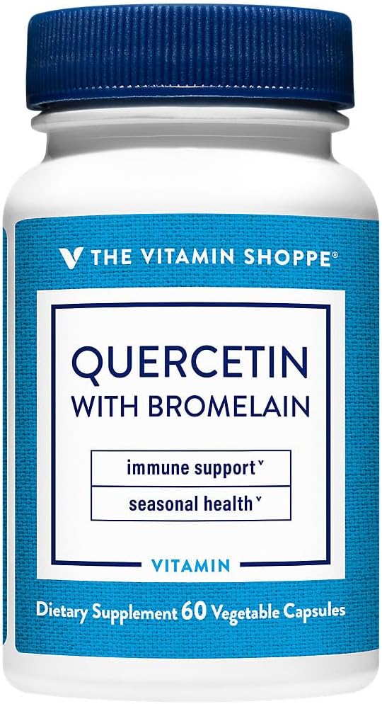 Vitamin Shoppe Quercetin s bromelainem - 250mg Antioxidant (60 tobolek)