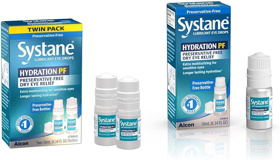 Hydratace Systanem Multi- Dose Preservative- Free Oční kapky Sucho Oko Relief Twin Pack (2x10ml) & Hydratace Pf Lubricant Oční kapky 10ml