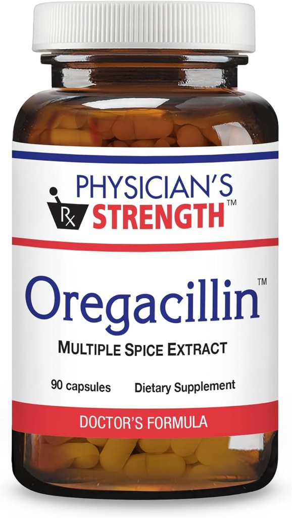 Lékařská síla oregacilin - 90 Kapsle - Vícenásobný Spice Extrakt - Podpora zdraví dýchacích cest - 90 Služeb