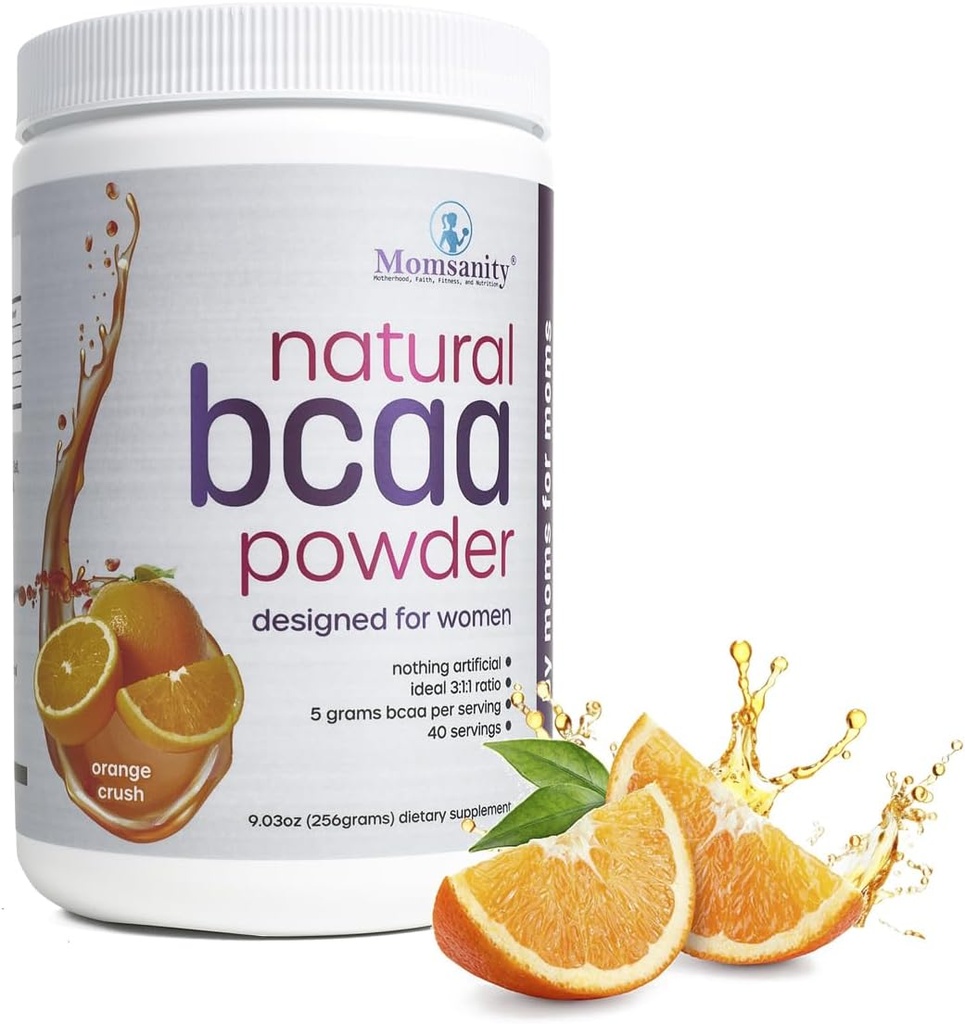 BCAA Powder Prework for Women - Přirozeně slazené s Stevia, Erythritol, & Monk Ovoce + Delicious Recept Guide PDF FLAVI124; 3: 1: 1 Poměr aminokyselin CLANE124; 40 Služení (Orange Crush)